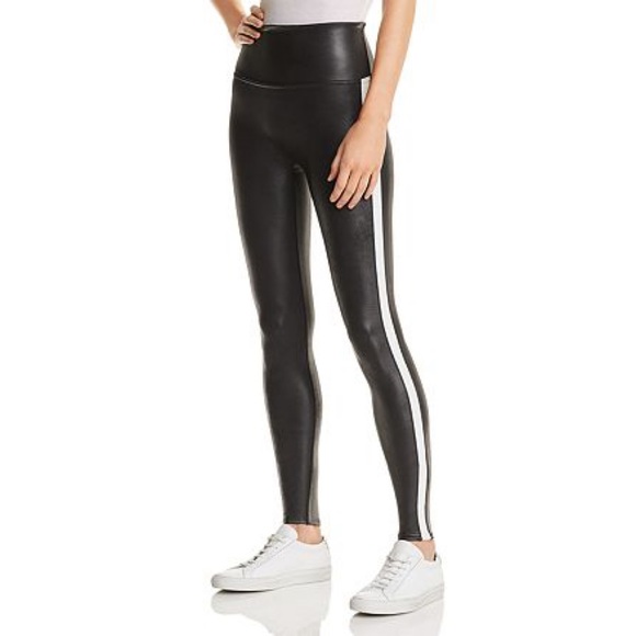 Spanx Faux Leather Sidestripe Leggings - Picture 4 of 8